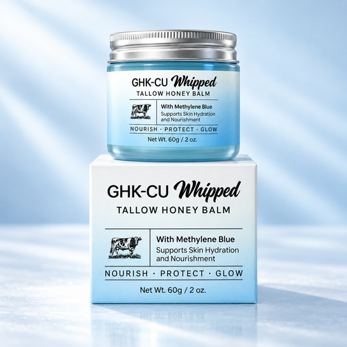 GHK-Cu Whipped Tallow Honey Balm with Methylene Blue